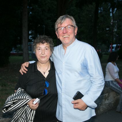 Direktorica Avditorija Dragica Petrovič in Slavko Ivančić, um.vodja festivala MMS
